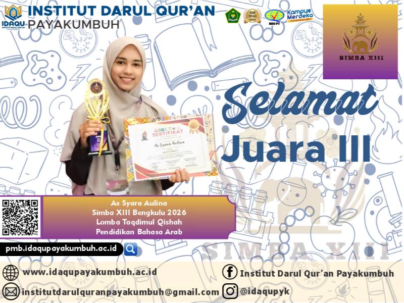 Juara 3 Lomba Taqdimul Qishah Simba XIII Bengkulu 2026